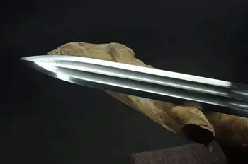 Ročno Visoke Kakovosti Kitajski Kung Fu Meč Sharp Zložiti Damask Jekla Rezilo Jian Ebony Ročaj Tulec Boj Pripravljen Polno Tang