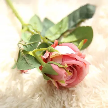 1PC francoski Romantični Umetno Rose Cvet DIY Žameta, Svile Cvet za Stranke Domov Poročno Dekoracijo Počitnice