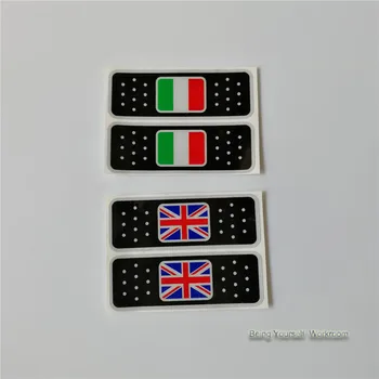 2x Band aid Italija /Uk zastave nalepke JDM drift smešno vinil Italija zastavo motorno kolo dirke nalepke bandaid nalepke avto, tovornjak okno