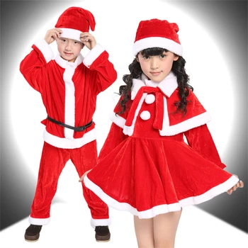 Malčka Fantje Božič Cosplay Božiček Kostum Baby Dekleta, Novo Leto je Rdeče Obleke Otroci Božič Karneval Stranka Obleko S Klobuk