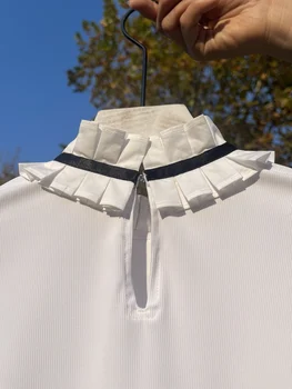 Korejski Pomlad Jesen Golf T-shirt High-end Ženske okoli Vratu Dolgo rokavi T-shirt Dame Vrh Bottomings Golf Majice za Ženske