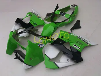 Fairings za zeleno bele Kawasaki ZX6R 2000 20012002 Motocikel karoserija ZX 6R 00 01 02Motorcycle Oklep Ninja zx 6r telo kompleti