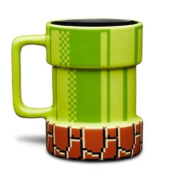 Super Mario Skodelico Kave Keramični Kreveljiti Risanka Cevovodi Usta Pixel WaterCup Rojstni Dan Božično Darilo Doma Dekoracijo Kuhinjske Posode