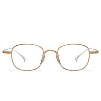 2023 Nova Japonska Luksuzne Blagovne Znamke Design Moških Retro Kvadratnih Titanov Okvir Očala Ženske Letnik Optični Recept Leče Očala