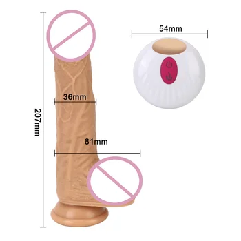 Ogrevanje Penis Vibrator Ženska Masturbacija Samodejno Teleskopsko Obračanje Vibrator Z Močnim Bedak Sex Igrače Za Ženske Sex Shop