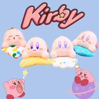 Kawaii 12 Kos/Set Star Kirbys Plišastih Keyring Lutke Risanka Polnjene Plushie Vrečko Obesek Keychain Dekle Soba Avtomobilov Dekor Keychian Igrača