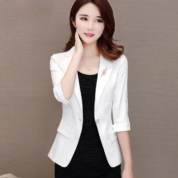 2020 novo pomlad in poletje majhne obleko sedem-točka rokav korejski Slim ženske priložnostne obleko kratka jakna tanke oddelek