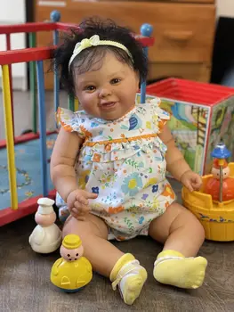60 CM Prerojeni Baby Doll Končal Naslikal 24 cm Debel Veren Srčkan Malčka Realne Mehki Darilo Za Otroke Zbirateljske