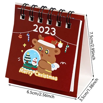2023 Prenosni Božični Koledar Izletov Stoji Flip Namizni Koledar Risanka Mini Namizni Koledar Pisarna Študija Dobave
