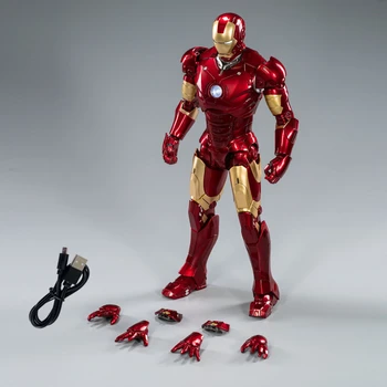 Zd 1/5 Iron Man 36 cm Mk3 Original Marvel Legende 10. Obletnici Zbirka Tony Stark Model Akcijska Figura, Igrače za Otroke Darilo