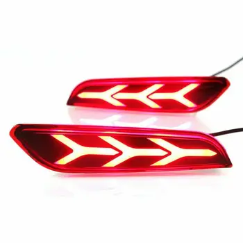 2PCS Rdeča LED Zadnji Odbijač Rep Zavorna Luč Za Hyundai Creta IX25 2017 2018 Meglo Vključite Opozorilne Luči Zavorne Lučka Stop Luči