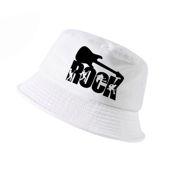 ROCK bend je pismo Tiskanja vedro klobuk k pop moški ženske hip-hop ribič klobuki poleti na prostem, lov, ribolov skp harajuku