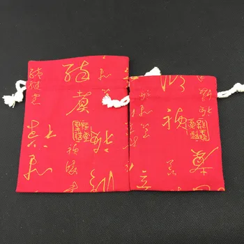 10pcs Veliki Kitajski Stil Nakit Vrečke, Darilni Embalaži Bombaž Perilo vrvico za zapiranje Torbe Debelo Vrečki Shranjevanje Sivke