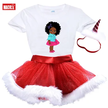 Dekleta Božič Sestra Ujemanje Otroci Dekle Obleko Nastavite Osebno Prilagajanje T Shirt + Rdečo Obleko Obleko Dekle Božično Darilo
