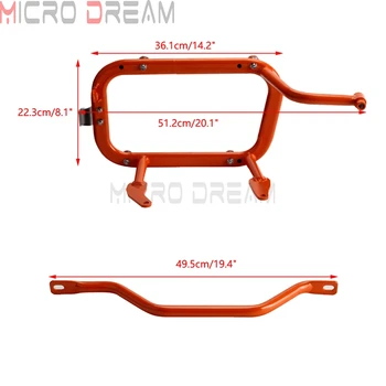 Motorno kolo Prtljage Okvir Železniškega Bisaga Podpira Strani Polje Primeru Mount Orange Za Harley Pan America 1250 S RA 1250S 2020-2021