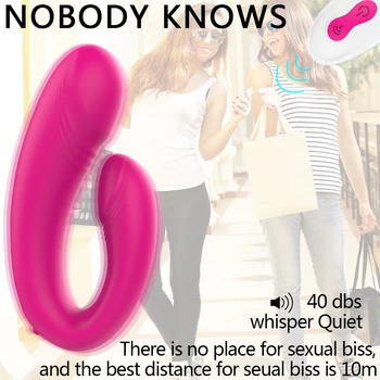 S hande Srce Dragi Dvojno Glavo Vibrator Za Pare, Wireless G Spot Vagina Stimulator Klitoris Ženske Massager Spola Igrače, Poceni