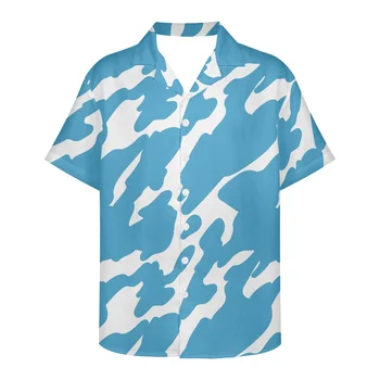 Nov Dizajn Red Summer Beach Bluzo Mleka Črte Vzorec Tiskanje Moških Dihanje Priložnostne V neck Majica Kratek Rokav moška Oblačila