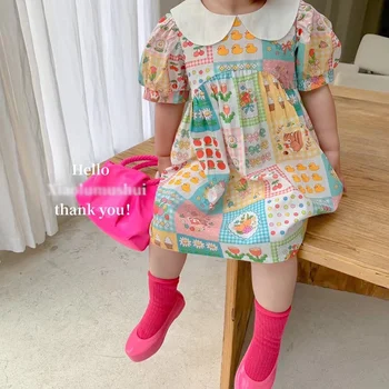 Princesa Baby Girl Oblačenja za Poletje Otroci Oblačila Rojstni Kostume, Otroci, Dekleta, Kratek Rokav Prom Obleke, Preproste 2022