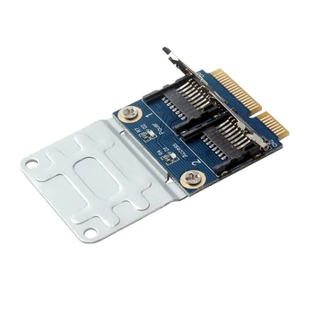 B36C Mini Pcie za 2 Micro TF SD Adapter za Kartico Mini PCI-E Dual TF Pretvornik Extender za Prenosnik SSD Card Reader