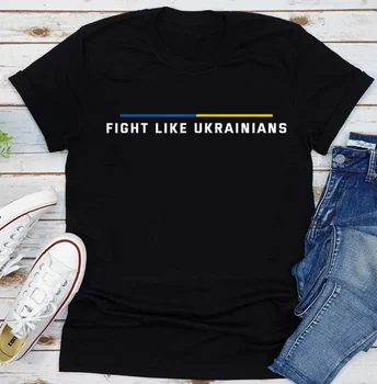 Boj Kot Ukrajinci Ukrajina Zastavo Moški T-Shirt Kratek Rokav Priložnostne Bombaž O-Vratu Poletne Majice Dve Strani