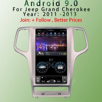 Tesla Slog Android 9 Avto RadioFor Jeep Grand Cherokee 2011-2013 Stereo Multimedijski Predvajalnik Samodejno GPS Navigacija DSP WIFI Carplay
