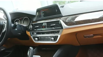 ABS Chrome Notranje zadeve Center Načina klimatska Naprava Okvir Pokrova Trim Za Novi BMW Serije 5 G30 2017 2018 Auto Dodatki