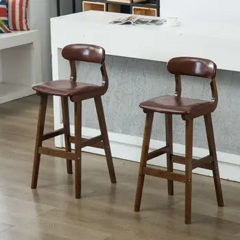 Ameriški slog masivnega lesa bar stol retro domov bar blatu Evropski slog preprost naslonjalo bar stol recepciji prosti čas visoko blata