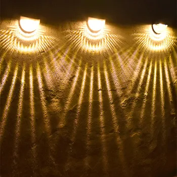 Polkrožne Sončne Ograjo Lučka Zunanji Steni Svetlobe Sončne Svetlobe Nadzor Indukcijske varčevanje z Energijo Street Light Dvorišče Dekoracijo