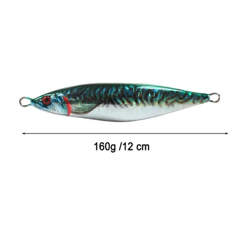 3D Fisheye Svetlobna S Oblike 160 g 12 cm, Umetne Vabe za Ribolov Čoln Šablona Vab Težko Kovinsko Morskega Ribolova Vab Ribolov Ribolov Reševanje,