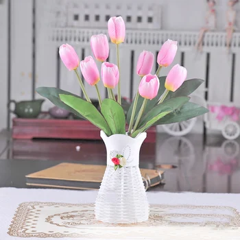 15pcs umetne rože šopke tulipanov cvet šopke cvet šopke za domov dekoracijo