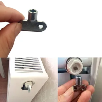 Ključ Izpušni Ventil Tipko 2pcs 5×5 mm Odporna Material Srebro Square Vtičnica Cinkove Zlitine Za Standardne Ogrevanje Ventili