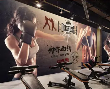 3d fotografije za Ozadje po meri, zidana Športna fitnes lepoto boksarski telovadnici slikarstvo doma dekoracijo tapete za stene spalnice 3d