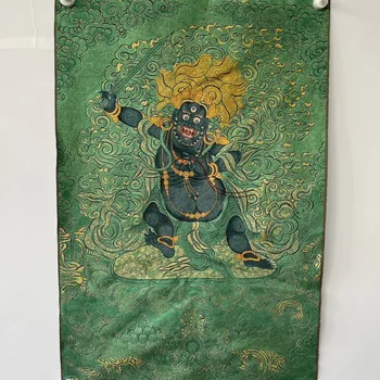 Tibet Thangka zlata, svile vezenje Nepal tkanje čudovitih verskih Buda zbirka starin veliko črno nebo