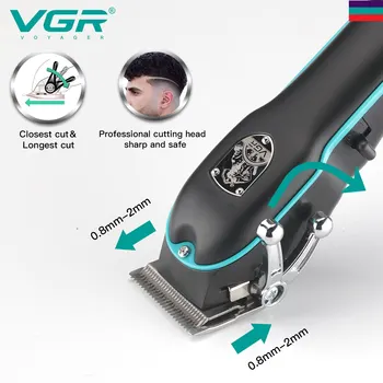 VGR Profesionalne frizerske Clipper Električni Hair Trimmer Žično Frizuro Pralni Barber Doma Brivnik za Moške, Rezanje Lase Pralni Orodje