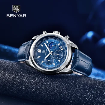 Benyar 2021 Xinkuan blagovne Znamke Luksuzni Moške Quartz uro Svetlobna Kazalec Koledar Nepremočljiva Usnja Visoke kakovosti Watch Reloj Hombre
