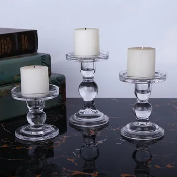 Dekorativne Sveče Imetnik Opremo Doma s Fotografijo Stekla svijećnjak Vaza Poročna Večerja ob svečah Elegantno Rekviziti