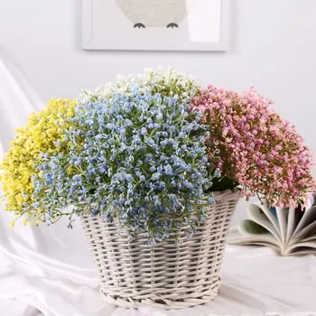 Umetno cvetje Gypsophila 16 podružnic šopek za dekoracijo doma poročni šopek cvetlični aranžma ponaredek cvetje