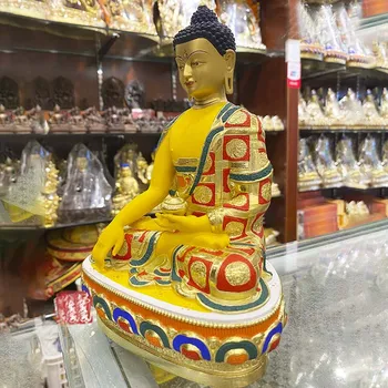 Visoko kakovostni barvne pripravi Dober kip Bude, blagoslovi družinsko Varnost, Zdravo srečo Naslikal Buda Sakyamuni Bog kip