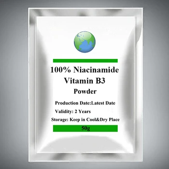 Niacinamide Vitamin B3 V Prahu Lahko Uporablja Obraz