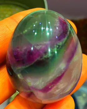Naravni quartz crystal vijolično fluorite majhne, jajce zdravljenja. V imenu pošiljatelja