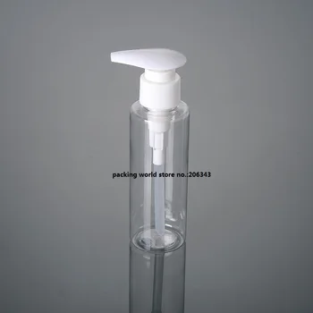 100 ml PREGLEDEN/MODRA PLASTIČNA PET PLASTENKA z belo črpalka za losjon/emulzija/serum/šampon/foundation/kozmetični pakiranje
