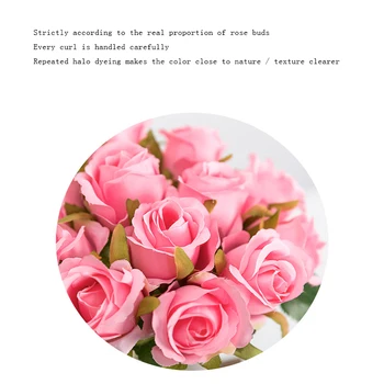 Lepa Rose Umetne Svile Cvetja Majhen Šopek Flores Doma Stranka Pomladni Poroka Dekoracija Ponaredek Cvet Božični Dekor