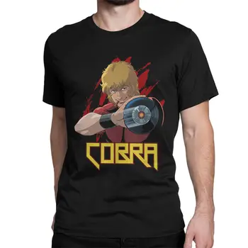 Edinstven Psychogun Cobra T-Shirt Moški Ženske Okoli Vratu Bombažne Majice S Kratkimi Rokavi Prostor Avanturo Cobra Retro Anime Tees Original Vrhovi