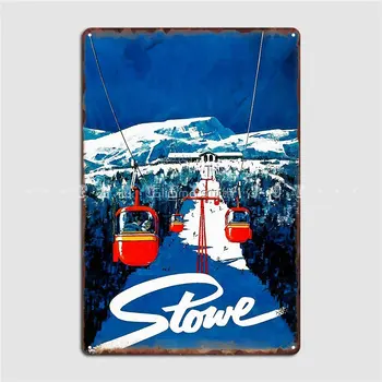 Vintage Stowe Gondola Zimsko Potovanje Smučarskih Kovinski Znak Kino Garaža, Kuhinja Design Stensko Slikarstvo Tin Prijavite Plakat