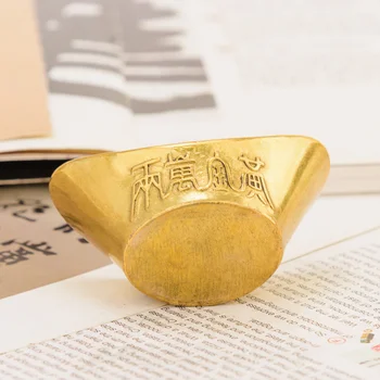 Ingot Kitajski Bogastvo Ingoti Srečen Zlato Bao Yuan Shui Feng Denar Kip Dekor Srečo Zlato Odlikovanje Fortune Figur Blaginjo