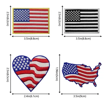 Embird obliž Vezenega obliži ameriško zastavo ZDA logotip direktor prijazen ročno izdelan 3D sew na obliži za oblačila obliž