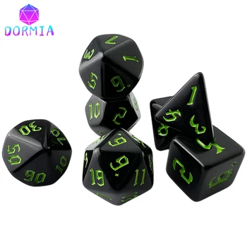 Polyhedral Motno Kocke Sklop 7 Kos D4 D6 D8 D10 D% D12 D20 za Boardgame Kot Spominki/Darilni Zabava