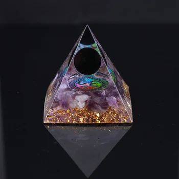 5 cm Naravne Crystal Orgonski Piramida Zdravilne Energije Generator Reiki Čakro Generator Orgonite Piramida Meditacija Kamen Obrti