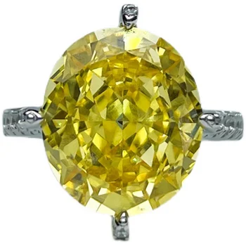 12 Karat Visoko-Kakovostni Razred Temno Zelena Velik Diamant Indeks Prst Prstan Za Žensko Modno Osebnost