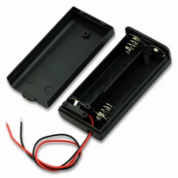 1Pc 4/3/2 Reže AA Trde Plastike nosilca za Baterijo Z Žicami AA Baterije Zaščitno Polje Pokrivajo Primeru 1,2 V 1,5 V Baterije na Debelo